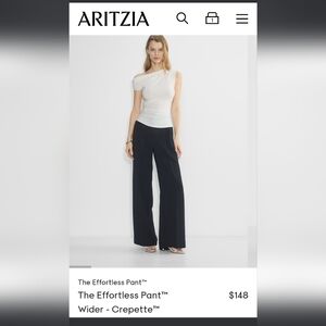 Wilfred Effortless Pants High-Waisted Wide Leg Trouser black Crepette Sz 12